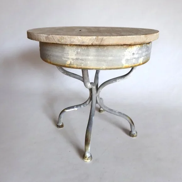 NEW 8” RUSTIC FARMHOUSE COUNTRY WOOD METAL CAKE STAND PEDESTAL TABLE RISER - Picture 4 of 9